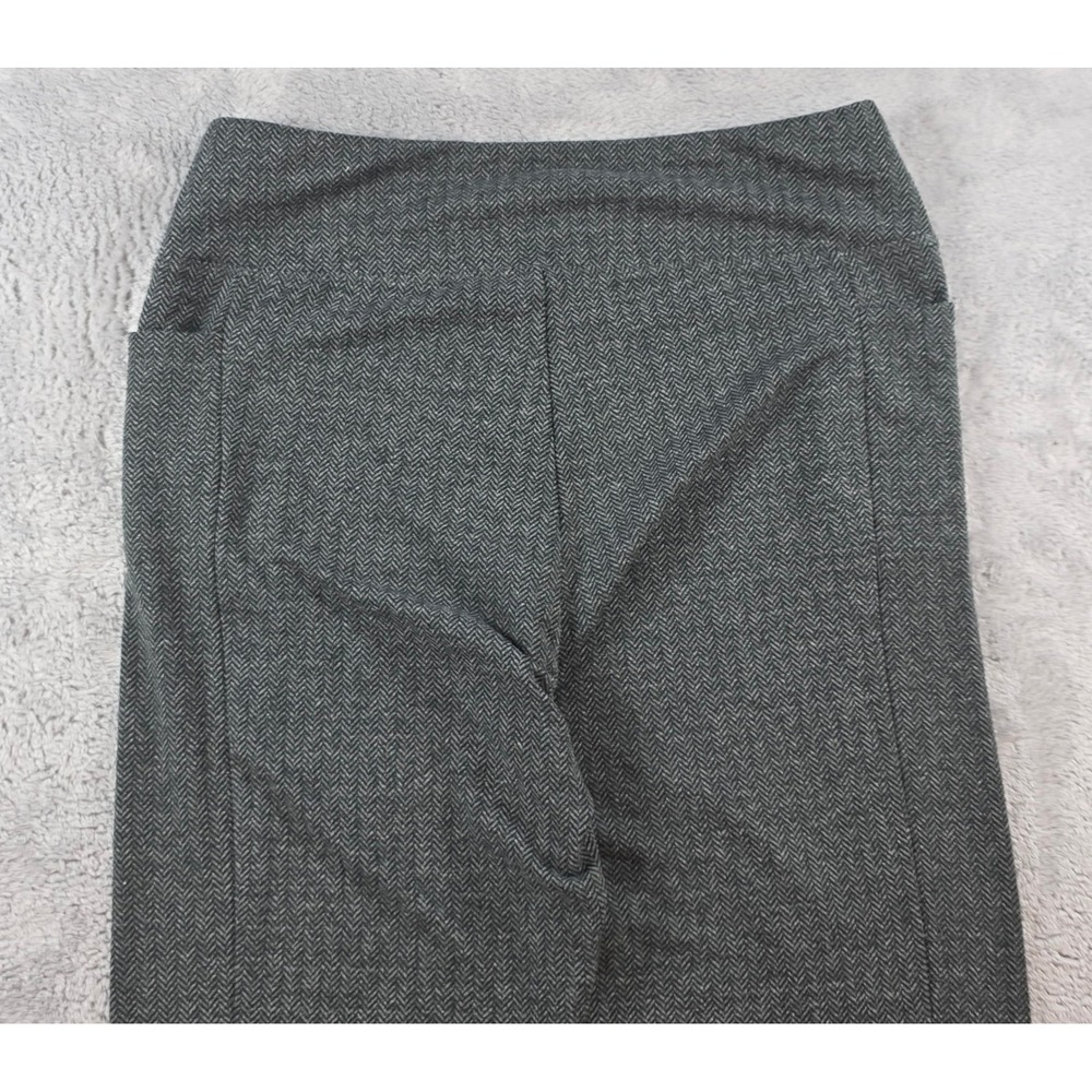 Soft Surroundings Womens Med Grey Herringbone Pull On Tapered Ankle Slit Pants - Picture 11 of 11